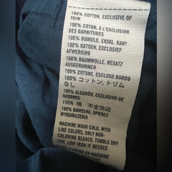 Abercrombie & Fitch Navy Floral Mini Skirt 100% Cotton Size Medium - Picture 8 of 8